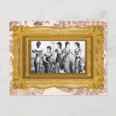 Victoriaans zwarte en witte Modes Briefkaart (Voorkant)