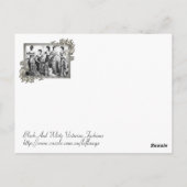 Victoriaans zwarte en witte Modes Briefkaart (Achterkant)