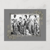 Victoriaans zwarte en witte Modes Briefkaart (Voorkant)