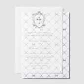 Victoriaans zwarte katholieke bruiloft vellum uitnodigingen (Offset (Uitnodiging))