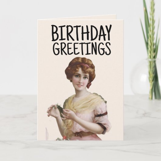 VICTORIAANSCHE DAME OUDE Greeting Cards kaart (Voorkant)