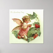 Victoriaanse “Aardbeerenfee” in een weelderige tui Canvas Afdruk (Voorkant)
