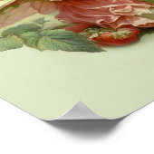 Victoriaanse “Aardbeerenfee” in een weelderige tui Poster (Hoek)