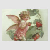Victoriaanse “Aardbeerenfee”   Tissuepapier (Voorkant)
