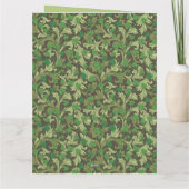 Victoriaanse antieke groene klimop op klimrek bedankkaart (Achterkant)