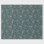 Victoriaanse antieke paarse viooltjes blauwe linte cadeaupapier (Vlak)