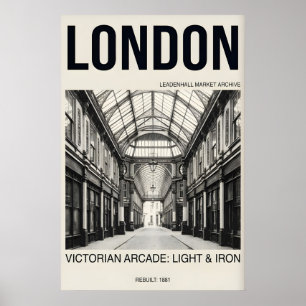 Victoriaanse Arcade Muur Kunst Londen Landmark Pos Poster