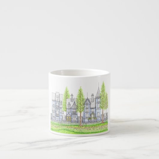 Victoriaanse architectuur espressiekop espresso kop (Voorkant)