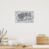 Victoriaanse architectuur | San Francisco Poster (Keuken)