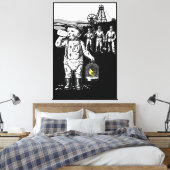 Victoriaanse baby funny kolenmijnwerker thema canvas afdruk (Insitu (Slaapkamer))