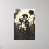 Victoriaanse baby grappig schoorsteenveger thema canvas afdruk (Voorkant)