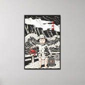 Victoriaanse Baby - Grappige Baby Zee Visser Canvas Afdruk (Voorkant)