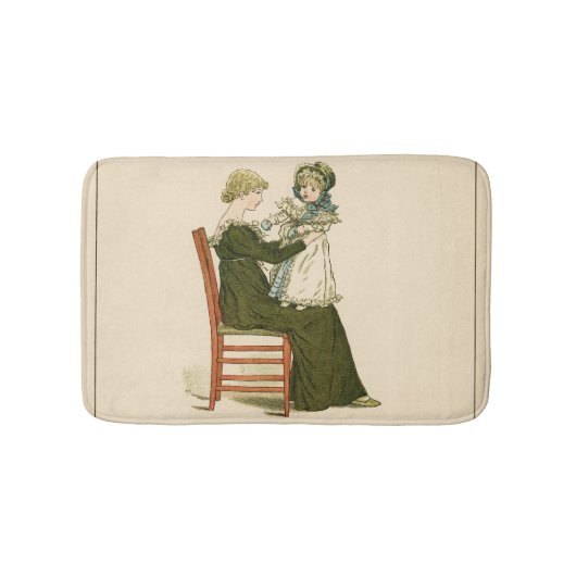 Victoriaanse baby Greenaway moeder Badmat (Voorkant)