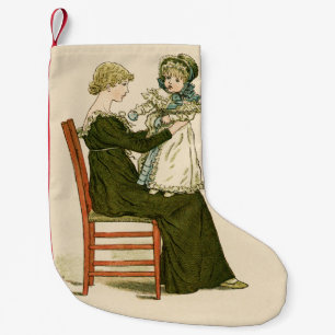 Victoriaanse baby Greenaway moeder Kleine Kerstsok