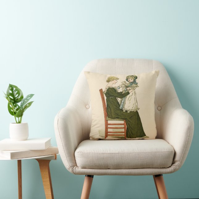 Victoriaanse Baby Greenaway Moeder Kussen (Stoel)