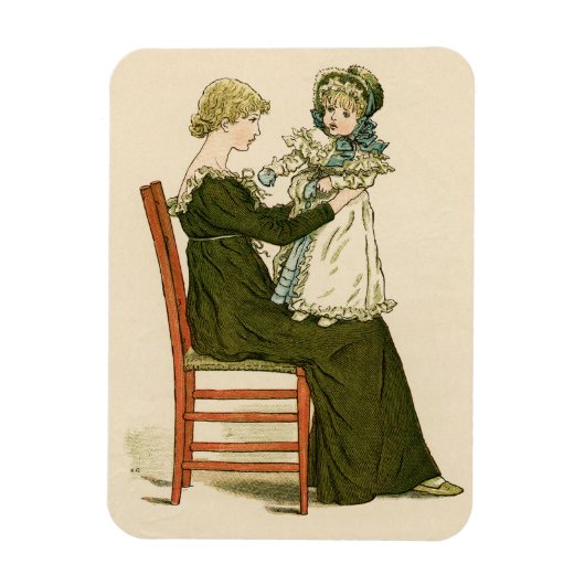 Victoriaanse baby Greenaway moeder Magneet (Verticaal)
