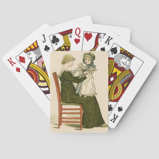 Victoriaanse baby Greenaway moeder Pokerkaarten (Achterkant)