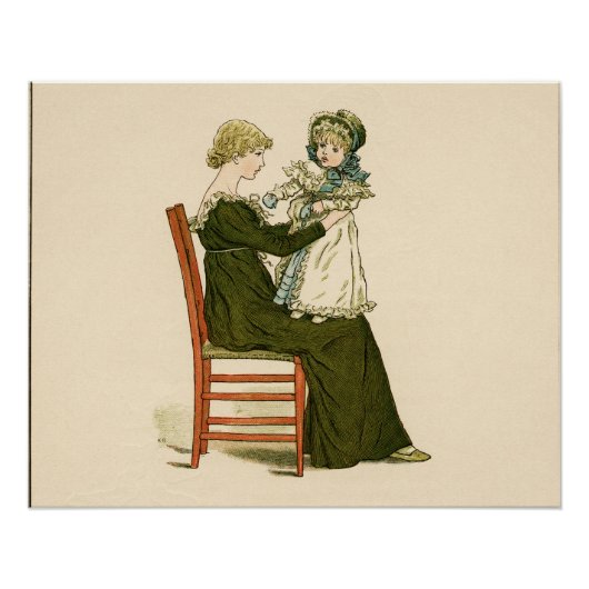 Victoriaanse baby Greenaway moeder Poster (Voorkant)
