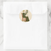 Victoriaanse Baby Greenaway Moeder Ronde Sticker (Tas)