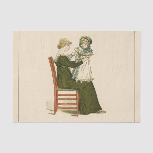 Victoriaanse baby Greenaway moeder Tissuepapier (Voorkant)