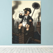 Victoriaanse baby schoorsteenveger canvas print (Insitu (Houten vloer))