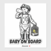 Victoriaanse baby-steenkoolmijnwerker grappige sti sticker (Vel)