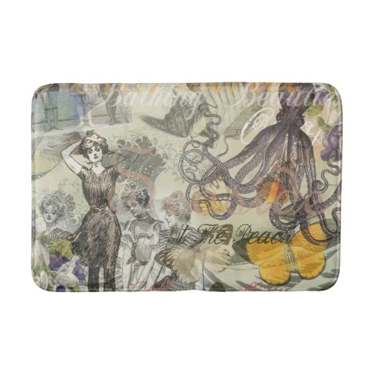 Victoriaanse badschone Kraken Vintage Surrealisme Badmat (Voorkant)