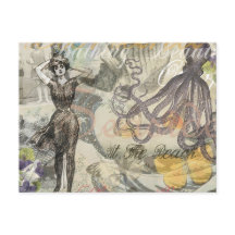 Victoriaanse badschone Kraken Vintage Surrealisme