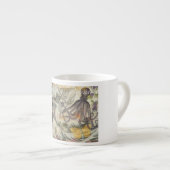 Victoriaanse badschone Kraken Vintage Surrealisme Espresso Kop (Voorkant rechts)