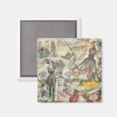 Victoriaanse badschone Kraken Vintage Surrealisme Magneet (Voorkant / Achterkant)