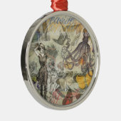 Victoriaanse badschone Kraken Vintage Surrealisme Metalen Ornament (Rechts)