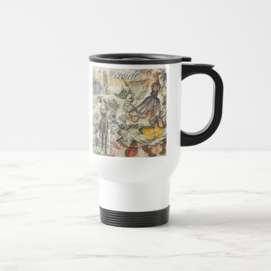 Victoriaanse badschone Kraken Vintage Surrealisme Reisbeker (Rechts)