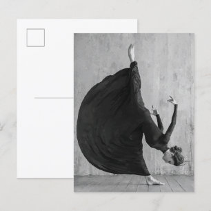 Victoriaanse balletdanseres in beweging briefkaart