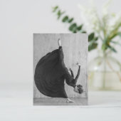 Victoriaanse balletdanseres in beweging briefkaart (Staand voorkant)