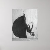 Victoriaanse balletdanseres in beweging canvas afdruk (Voorkant)