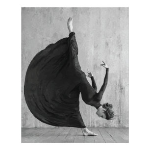 Victoriaanse balletdanseres in beweging foto afdruk