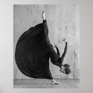 Victoriaanse balletdanseres in beweging poster