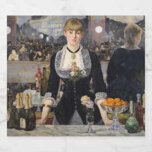 Victoriaanse barmeisje bij Folies Bergere in Frank Bier Etiket