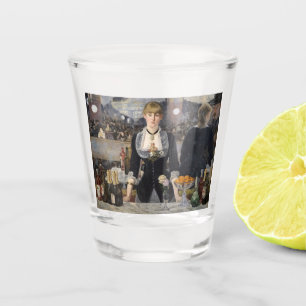Victoriaanse barmeisje bij Folies Bergere in Frank Shot Glas