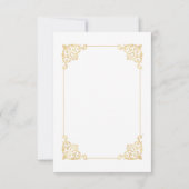 Victoriaanse Barokke Gouden Frame Formele Scriptie Bedankkaart (Achterkant)