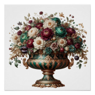Victoriaanse Bavaria bloemenvase Perfect Poster