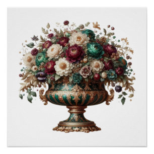 Victoriaanse Bavaria bloemenvase Perfect Poster