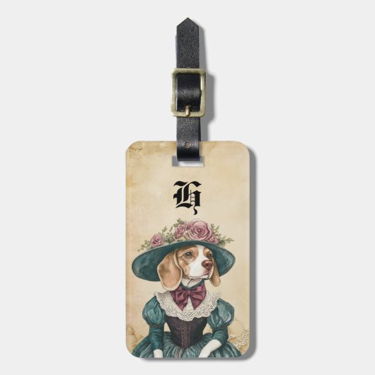 Victoriaanse Beagle Hond Bagage Labels (Voorkant verticaal)