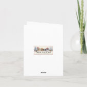 Victoriaanse Beagle Puppy Kerstmis Feestdagen Kaart (Achterkant)