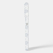 Victoriaanse Blauwe Toile Herhalende Monogram Naam Case-Mate iPhone Case (Achterkant / Links)