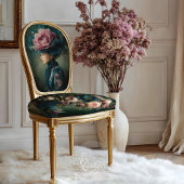 Victoriaanse bloei, fantasyp-portret, bloemcouture tissuepapier