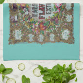 Victoriaanse bloem fruit bakextracten vintage theedoek (Gevouwen)