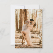 Victoriaanse Bloem Sage Groene Foto Franse Trouwda Save The Date (Achterkant)