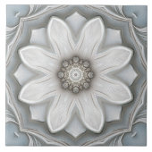 Victoriaanse Bloem  Tegeltje (Voorkant)