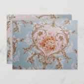 Victoriaanse Bloemen - Ansichtkaart / Bruidsbeurs  Uitnodiging Briefkaart (Voorkant / Achterkant)